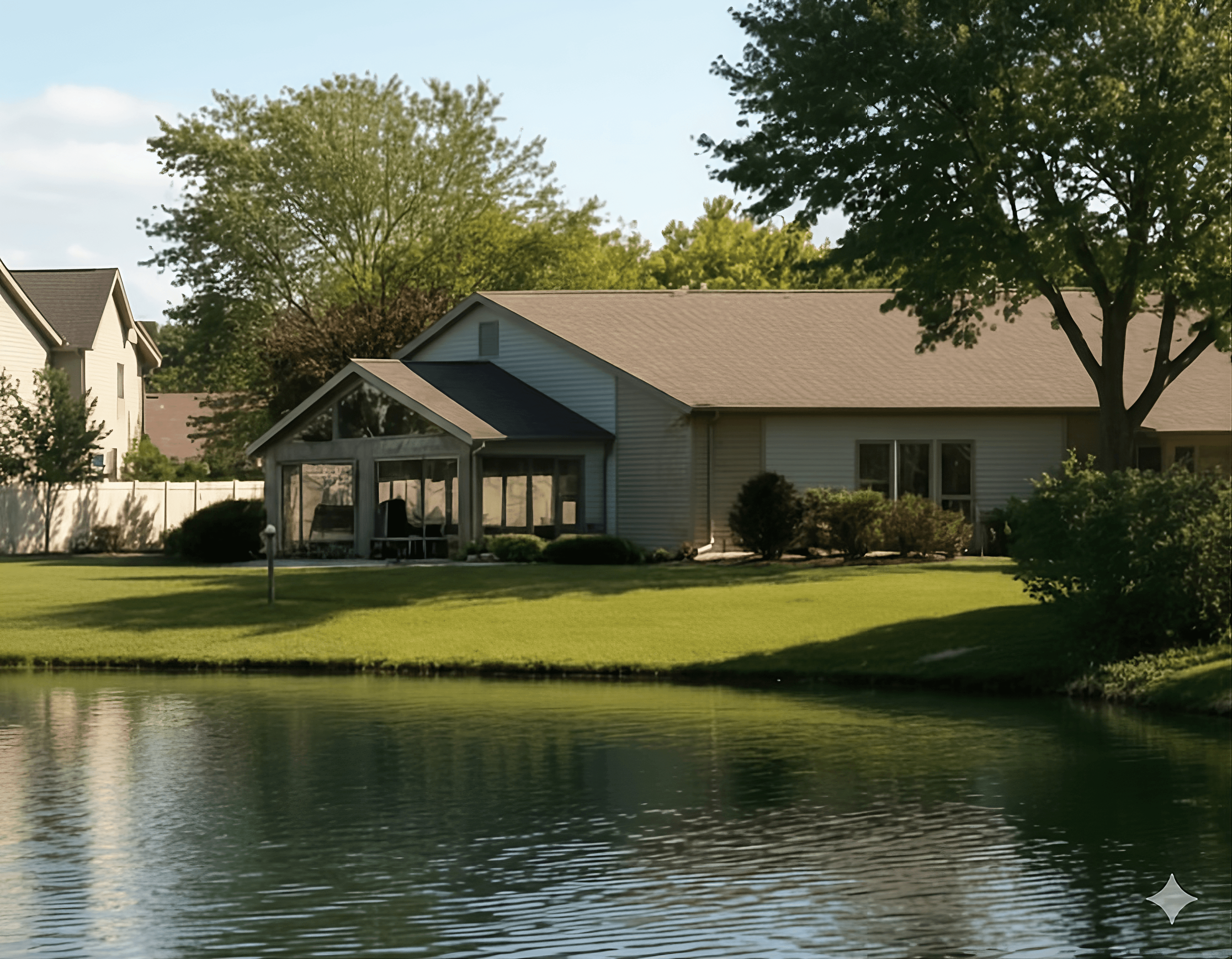 The Clubhouse overlooking a peaceful pond
